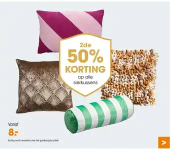 Kwantum op alle sierkussens aanbieding