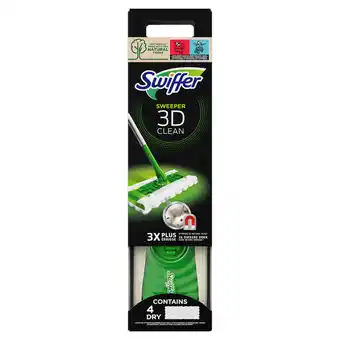 Blokker Swiffer 3d clean vloerreiniger starterskit - incl. 4 droge en 2 vochtige navulling aanbieding