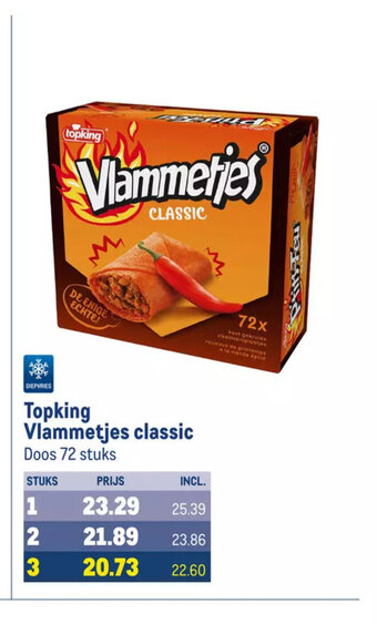 Makro Topking Vlammetjes classic Doos 72 stuks aanbieding