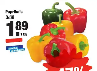 ALDI Paprika's 1 kg aanbieding