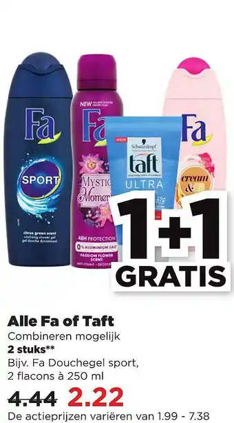 PLUS Fa Of Taft aanbieding