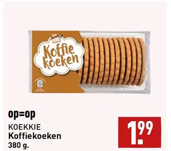 ALDI KOEKKIE Koffiekoeken 380 g. aanbieding