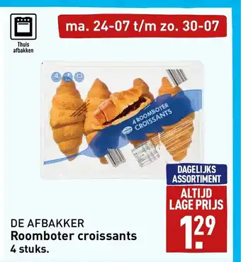 ALDI DE AFBAKKER Roomboter croissants 4 stuks. aanbieding