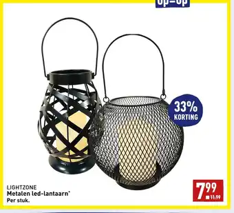 ALDI LIGHTZONE Metalen led-lantaarn* aanbieding