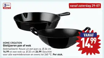 ALDI HOME CREATION Gietijzeren pan of wok aanbieding