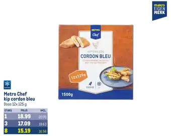 Makro Metro chef kip cordon bleu aanbieding