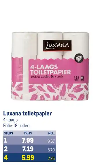 Makro Luxana toiletpapier aanbieding