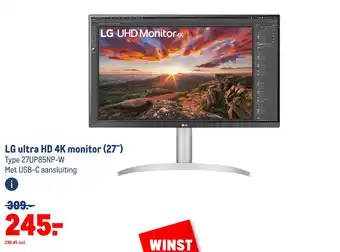 Makro Lg ultra hd 4k monitor (27) aanbieding