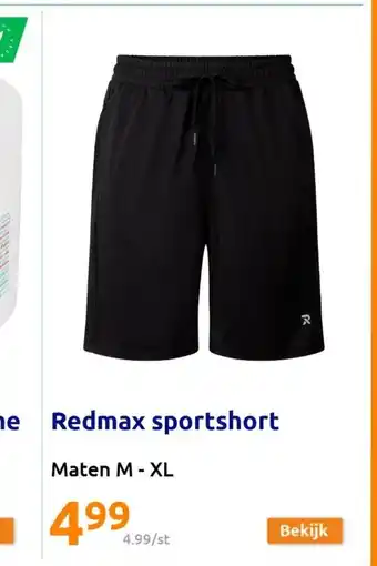 Action Redmax sportshort Maten M-XL aanbieding