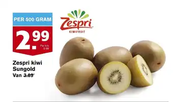 Hoogvliet Zespri kiwi Sungold PER 500 GRAM aanbieding