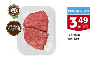 Hoogvliet Biefstuk per 200 gram aanbieding