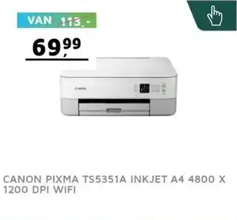 Digitotaal Canon pixma ts5351a inkjet a4 4800 x 1200 dpi wifi aanbieding