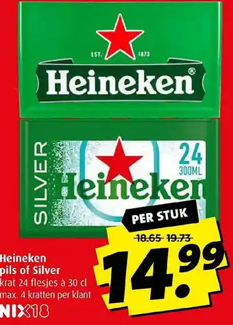 Boni Heineken pils of silver aanbieding