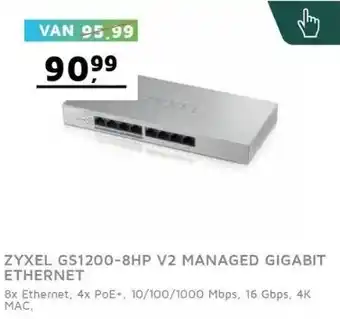 Digitotaal Zyxel gs1200-8hp v2 managed gigabit ethernet aanbieding