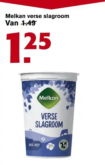 Hoogvliet Melkan verse slagroom aanbieding