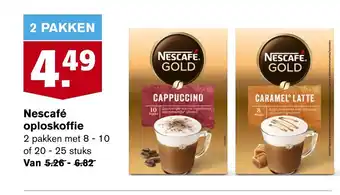 Hoogvliet Nescafé oploskoffie 2 pakken met 8 - 10 of 20 25 stuks aanbieding