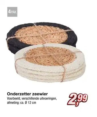 Kik 4PAK Onderzetter zeewier Voorbeeld, verschillende uitvoeringen, afmeting: ca. Ø 12 cm aanbieding