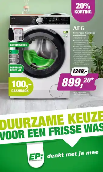 EP AEG PowerCare AutoDose wasmachine aanbieding