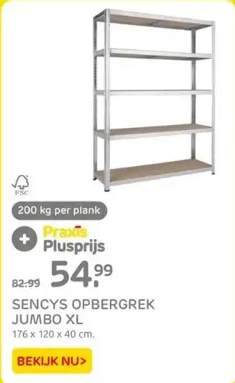 Praxis Sencys opbergrek jumbo xl aanbieding