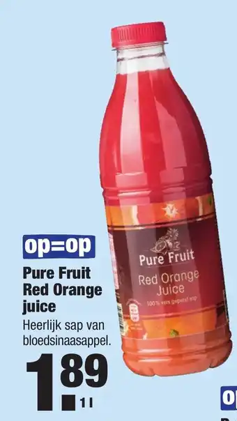 ALDI Pure Fruit Red Orange juice 1 L aanbieding