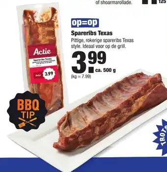 ALDI Spareribs Texas 500 gr aanbieding