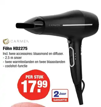 ALDI CARMEN Fohn HD2275 aanbieding