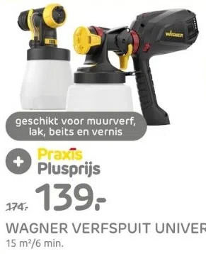 Praxis Wagner verfspuit universal w575 flexio aanbieding