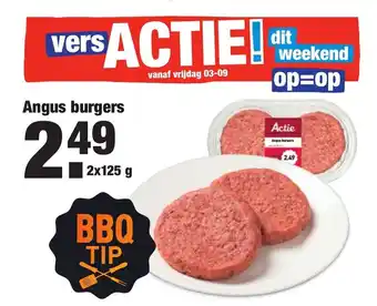 ALDI Angus burgers 2*125 gr aanbieding