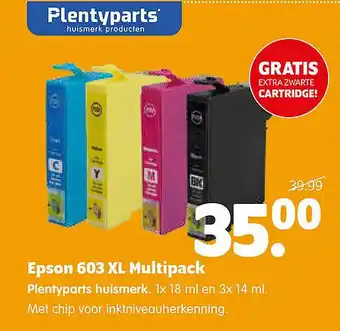 Plentyparts Epson 603 XL Multipack aanbieding