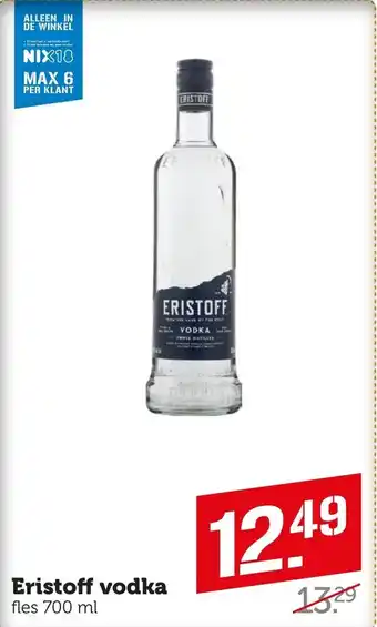 Coop Eristoff vodka fles 700 ml aanbieding