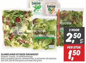 Dekamarkt SLAMELANGE OF BIEZE RAUWKOST Kropsla-,rucola- of veldslamelange. aanbieding