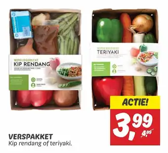 Dekamarkt VERSPAKKET Kip rendang of teriyaki. aanbieding