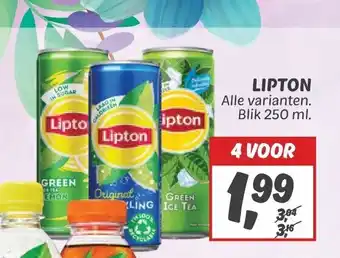 Dekamarkt LIPTON Alle varianten. Blik 250 ml. aanbieding