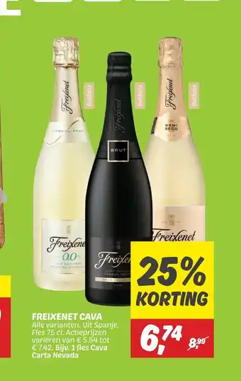 Dekamarkt FREIXENET CAVA Alle varianten. Uit Spanje. Fles 75 cl. aanbieding