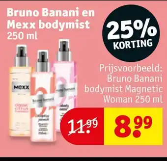 Kruidvat Bruno Banani en Mexx bodymist 250ml aanbieding