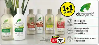 Kruidvat dr.organic shampoo Moroccan Argan Oil  2 x 265ml aanbieding