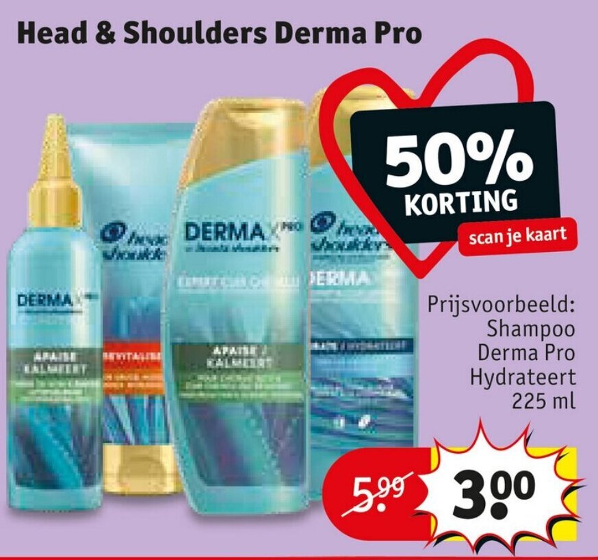 Head & Shoulders Derma Pro aanbieding bij Kruidvat