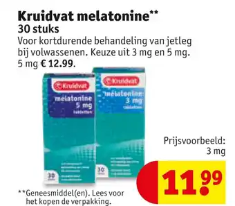 Kruidvat Kruidvat melatonine** 30 stuks aanbieding