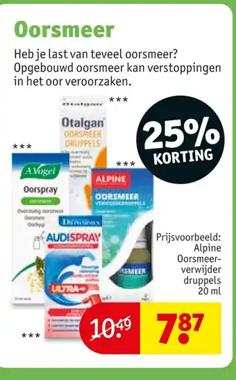 Kruidvat Oorsmeer Alpine Oorsmeer-verwijder druppels 20 ml aanbieding