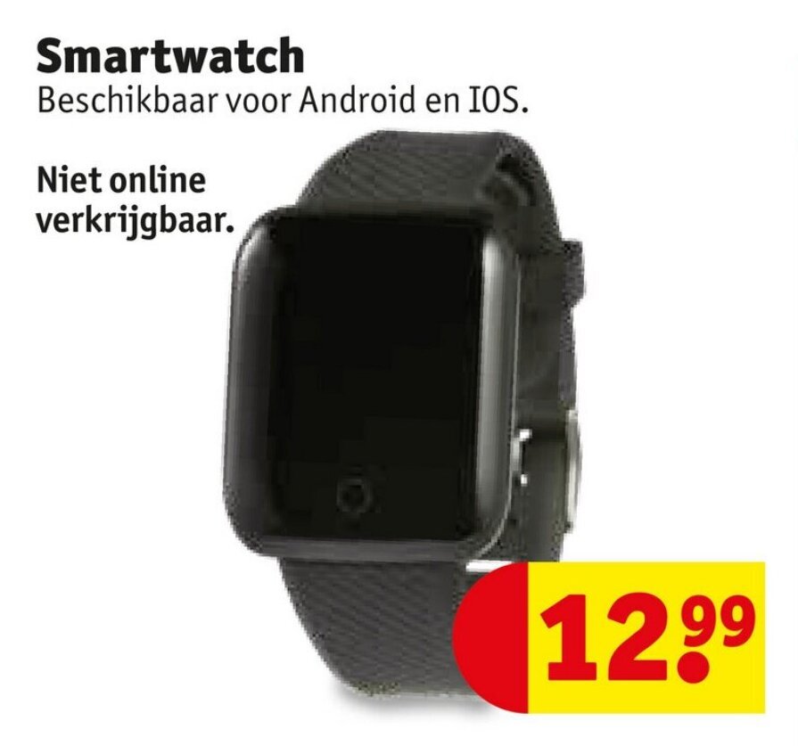 Smartwatch Beschikbaar voor Android en IOS. aanbieding bij Kruidvat