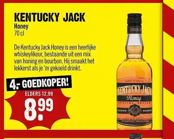 Dirck 3 Kentucky Jack honey 70CL aanbieding