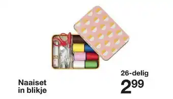 Zeeman Naaiset In Blikje aanbieding