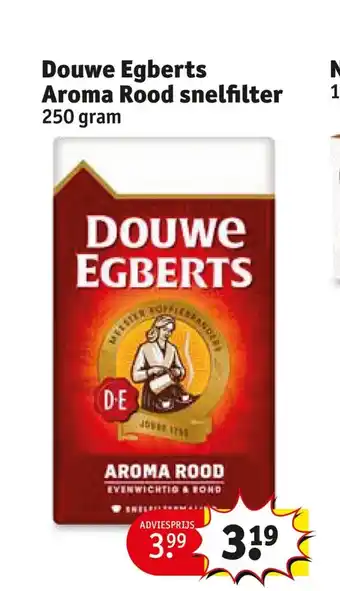 Kruidvat Douwe Egberts Aroma Rood snelfilter 250 gram aanbieding