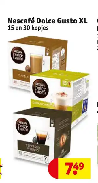 Kruidvat Nescafé Dolce Gusto XL 15 en 30 kopjes aanbieding