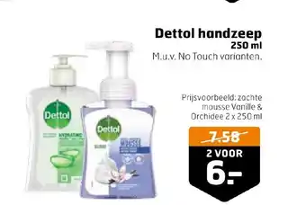 Trekpleister Dettol handzeep 250 ml aanbieding