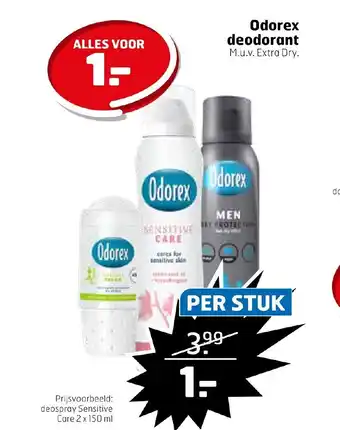 Trekpleister Odorex deodorant aanbieding