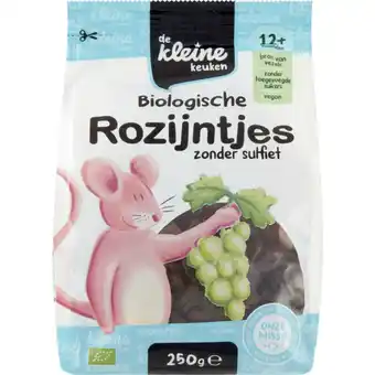 Albert Heijn De kleine keuken biologische rozijntjes 12+ maanden aanbieding