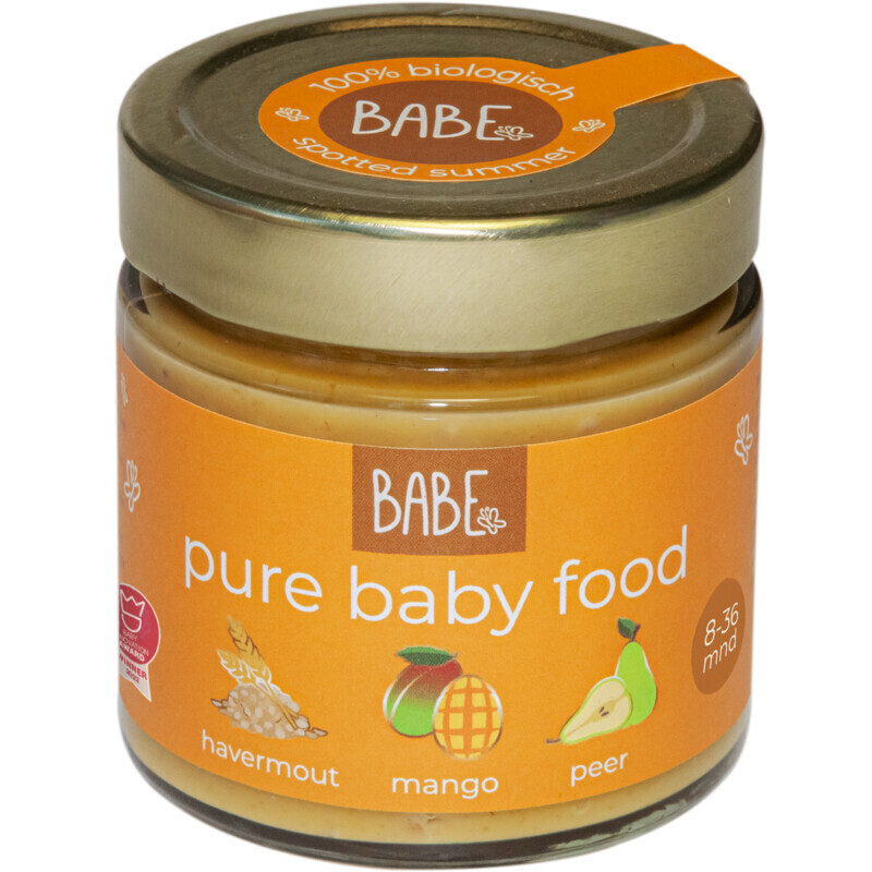 Babe pure baby food havermout mango peer aanbieding bij Albert Heijn