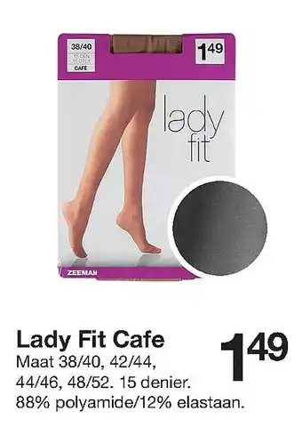 Zeeman Lady Fit Cafe aanbieding