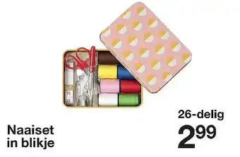 Zeeman Naaiset in blikje aanbieding